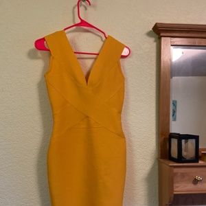 Yellow bandage dress